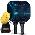thumbnail image 1 of Pickleball Factory PB00010-4-C 2022 Optical Fiber Best Pickleball Paddles Set, Carbonfiber Graphite, 1 of 1