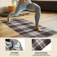 thumbnail image 4 of Gray Red Plaid Checkered Pattern Hot Yoga Mat Towel Non Slip for Hot Yoga - Quick-Drying Yoga Mat Cover with 4 Corner Pockets with Travel Bag - Hot Yoga Towel Non Slip 70"x26", 4 of 6