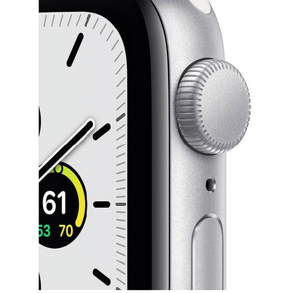 Restored Apple Watch SE (GPS, 40mm) - Silver Aluminum Case with White Sport Band (Refurbished)