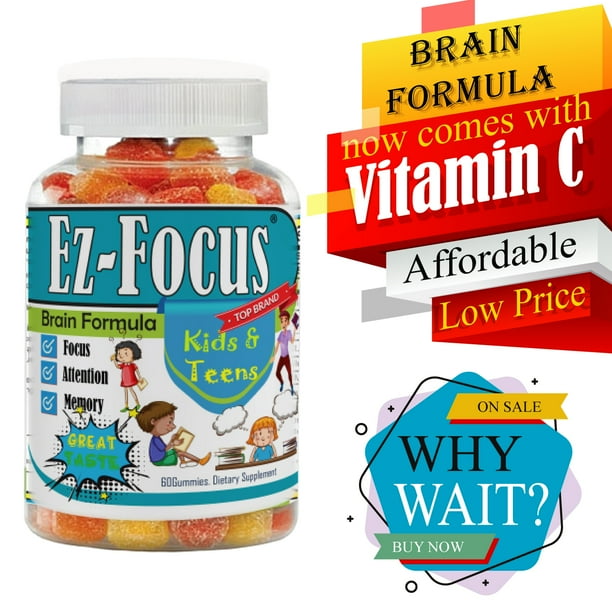 Brain Health Supplement For Kids, Brain Booster Vitamins, Kids Gummy