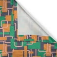 thumbnail image 4 of Ambesonne Retro Window Valance, Summer Toned Geometric Shapes, 54" X 12", Orange Sea Green Grey, 4 of 5