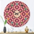 thumbnail image 2 of Designart 'Abstract Retro Geometrical Design Pattern IV' Mid-Century Modern Wood Wall Clock, 2 of 5