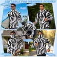 thumbnail image 5 of SEANATIVE Long Sleeve Sun Shirts for Men Fishing Hiking Running Tops Sun Hoodie Lightweight Breathable Outdoor UV Protection Rash Guard, S, Zebra Print Black White, 5 of 7