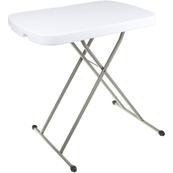 Everyday Home Adjustable Folding Table for TV Tray, Playing Cards, and Crafts
