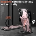 thumbnail image 5 of Compatible with Samsung Galaxy S23 Case, Hybrid Slim Phone Cases Fit for Samsung Galaxy S23, Compatible with MagSafe Magnetic Ring Stand Rugged Case, Shockproof Protective, Rosegold, 5 of 5