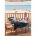 thumbnail image 2 of Outdoor Tablecloth with Umbrella Hole for Patio/Picnic/Party/Camping, Black Pine Forest Waterproof Table Cloth Rectangle Table Cover Washable, Misty Tree Clouds Nature (60"x 84"), 2 of 8