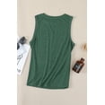 thumbnail image 2 of ABPHQTO Top sin mangas con cuello redondo de color sólido verde para mujer, 2 of 5