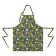 thumbnail image 2 of Pioneer Flower Floral Print Pattern Apron for Women and Men, Cotton Linen Waterproof with Pockets, Adjustable, 33x27 Inch for Kitchen, Gardening, BBQ, Salon, 2 of 6