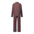 thumbnail image 3 of Christmas Family Matching Pajamas Set Plaid Long Sleeve Tops and Pants 2PCS Sleepwear Set, 3 of 10