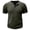 GV105_Army Green, variant on Men's Fitted Stretch Short Sleeve Henley Shirt Gym Athletic V Neck Casual T-Shirt Summer Ribbed Solid Tops Navy M