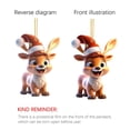 thumbnail image 3 of 2D Christmas Hanging Cartoon Deer Pattern Christmas Tree Hanging Christmas Ornaments Christmas Decorations Christmas Tree Hanging Christmas Hanging Ornaments, 3 of 8
