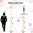 thumbnail image 6 of 2Pcs Gold 8FT Metal Wedding Arch Stand, Heavy Duty Stable Backdrop Frame for Wedding Birthday Party Bridal Shower Photo Decor, 6 of 11