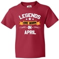 thumbnail image 3 of Inktastic legends are born in april Youth T-Shirt, 3 of 5