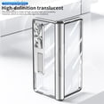 thumbnail image 2 of Dteck Case Compabile With Samsung Galaxy Z Fold3 2021, Hard PC Shell with Magnetic Hinge Plating Shell & Kickstand Tempered Film High-defintion Translucent Case for Samsung Galaxy Z Fold3, Silver, 2 of 7