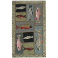 thumbnail image 1 of Home Fires AR-CY086E 5 ft. x 7 ft. Mountain Trout Indoor Hand Hooked Area Rug - Sage Green, 1 of 1