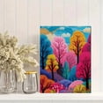 thumbnail image 2 of Vibrant Pointillist Forest Landscape Canvas Print, Wall Decor for Living Room Bedroom Office Hallway Dining Room Entryway, 2 of 8