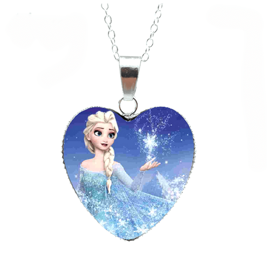 Elsa Frozen Style Heart Necklace Anti-Tarnish Jewelry Pendant, FHN-2 ...