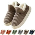 thumbnail image 2 of Yindaity Men's Soft Slippers Fuzzy Indoor Outdoor House Shoes (Coffee,7), 2 of 5