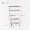 thumbnail image 5 of Estante Organizador para Almacenamiento de Acero Resistente - Anaquel Rack 5 Niveles Ideal para Baño Cocina Ropa Lavanderia 183 cm (Negro), 5 of 5