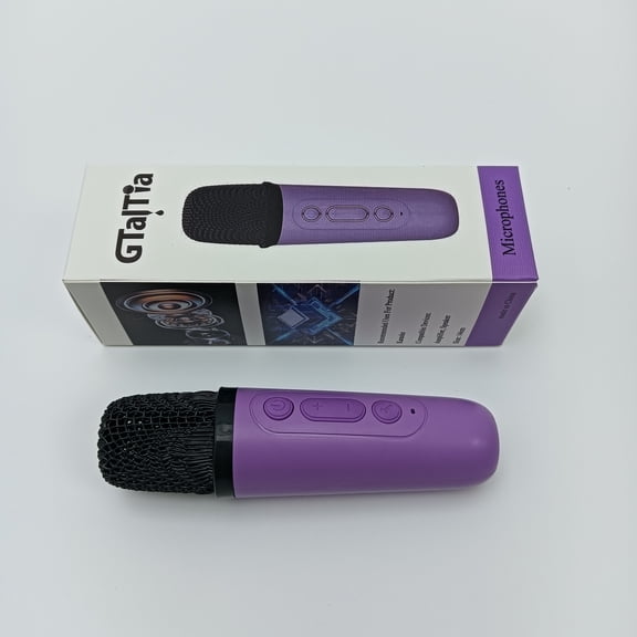 GTaiTia Microphones Portable Handheld Wireless Microphone with Control Buttons, Purple