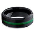 thumbnail image 2 of Silly Kings 8mm - Green Tungsten Wedding Ring - Black Band - Green Tungsten Band (Tungsten, 11.5), 2 of 3