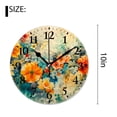thumbnail image 2 of 10 Inch Wall Clock Battery Operated Silent Clock Decorative for Office, Kitchen, Outdoor, Living RoomRed Corn Poppy Purple Flower Tropical Graceful, 2 of 4