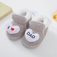 thumbnail image 2 of UngA Baby Boy Booties Baby Booties Cozy Fleece Slippers Soft Baby Shoes With Gripper Soles, Winter Warm Infant Newborn Crib Sock Shoes Grey,5.5, 2 of 2