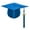 Royal Blue, variant on TOPTIE Adult Graduation Cap with Tassel 2026 for High School & Bachelor-Black