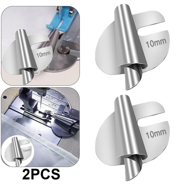 Pie Dobladillo Enrollado Ancho para Máquina Coser Universal 2 Uds. 10mm El Industrial (10mm)