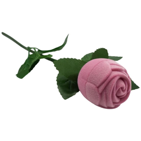 Jiibva Rose Ring Case Portable Jewelry Box Romantic Jewelry Ring Gift Box Case For Weddings Valentine's Day Proposals And Engagement