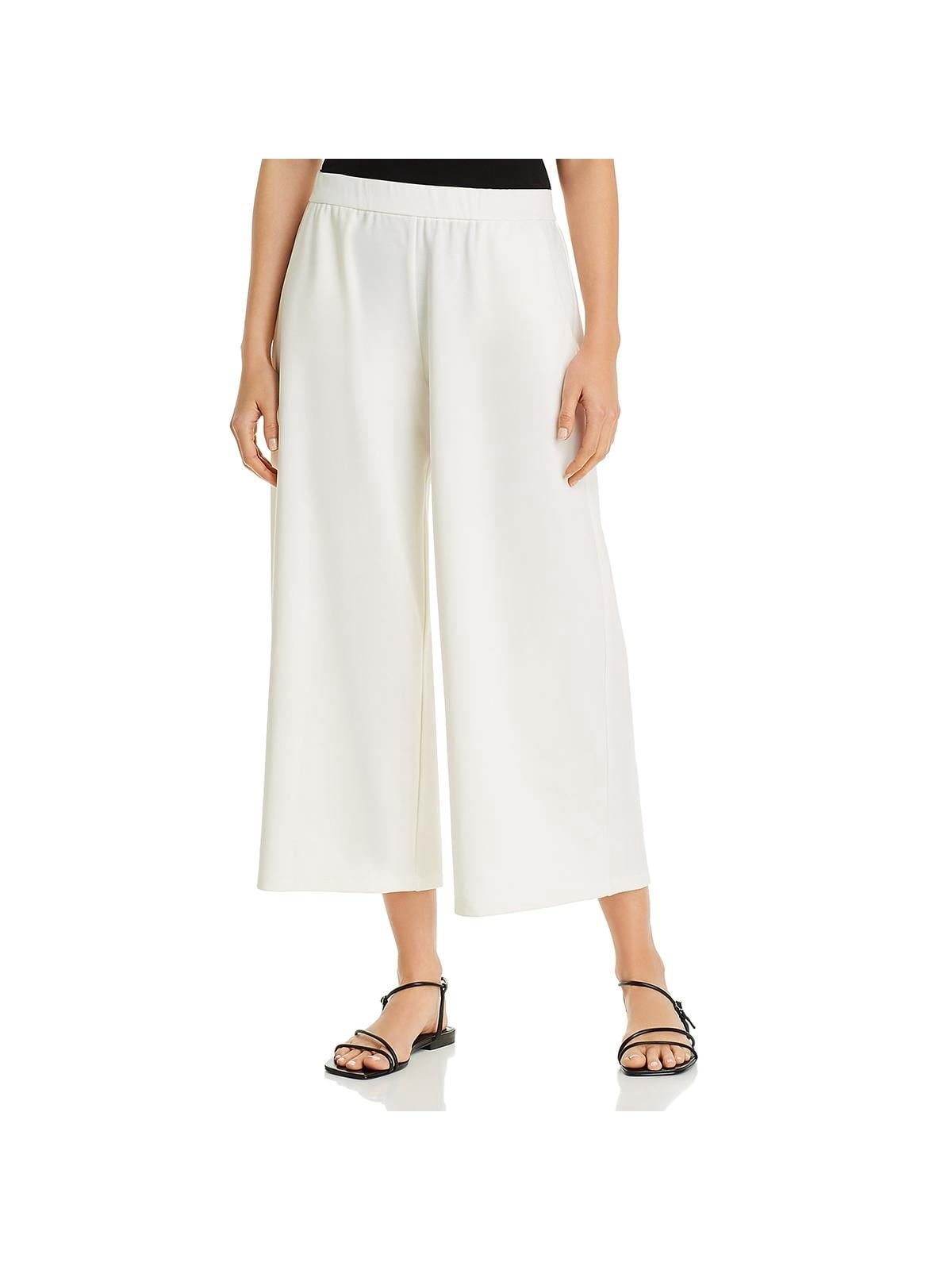 Eileen Fisher White Wide Leg Pants 