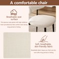 thumbnail image 5 of Dining Chairs Set of 2, LEGAHOME Linen Upholstered Kitchen Chairs with Metal Legs, Modern Dining Room Side Chairs Set with Curved Back for Kitchen Living Room, Beige Seat & Black Legs, 5 of 8