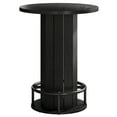 thumbnail image 4 of Fnova 39.4" Round Dining Table, Small Circle Kitchen Table with Wood Strip Base and Metal Footrest for Dining Room, Kitchen, Bar, Easy to Assemble, 4 of 11