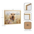 thumbnail image 6 of Kate and Laurel Highland Cow in a Flower Field Landscape Framed Wall Art by The Creative Bunch Studio, 16x12 Gold, Cute Highland Cow Art for Wall, 6 of 7