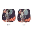 thumbnail image 3 of Rateoe Astronaut With American Flag Printed 2 in 1 Women's Workout Shorts for Athletic Gym Running Shorts with Phone Pockets-X-Large, 3 of 7