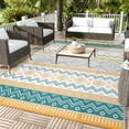 thumbnail image 2 of Outdoor Area Rug Waterproof Plastic Straw Rug, Plastic Straw RV Mat, Stain-Resistant Indoor Outdoor Carpet for Patio, Deck, Balcony, Picnic & Beach, 2 of 13