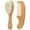 Beige, variant on 2 Pack Baby Hair Brush and Comb Set for - Natural Wooden Hairbrush with Soft for Cradle Cap Care