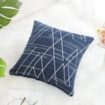 thumbnail image 3 of PiccoCasa 18"x18" Polyester Sofa Throw Pillow Cover, Navy Blue, 3 of 10