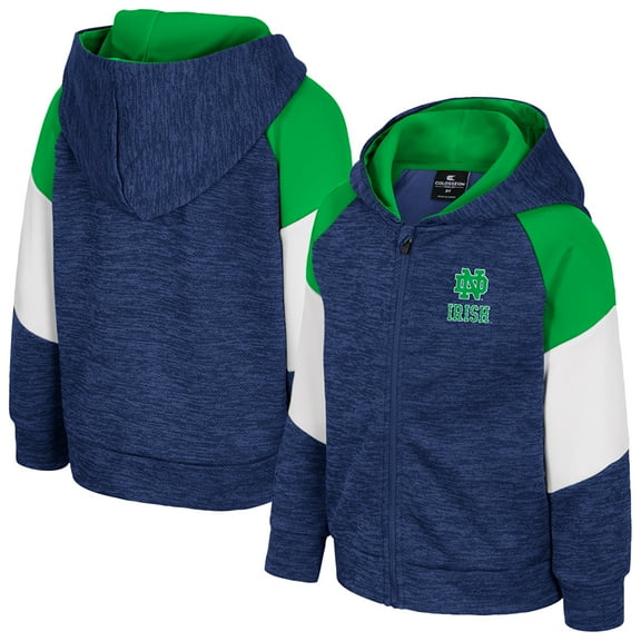 Toddler Colosseum Navy Notre Dame Fighting Irish Spirit Hollow Full-Zip Hoodie