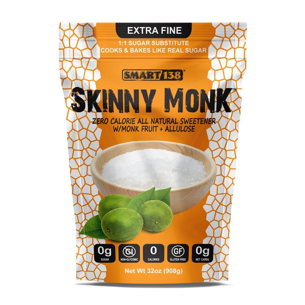 Skinny Monk, Allulose Monkfruit Blend, Extra Fine 11 Keto Sugar