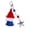 B, variant on USA Patriotic Star Tassel Keychain - Red White Blue Rhinestone Star Charm Set, Compact Size, Tassel Design for Bag Decor, 4th of July Gift & Daily Accessory