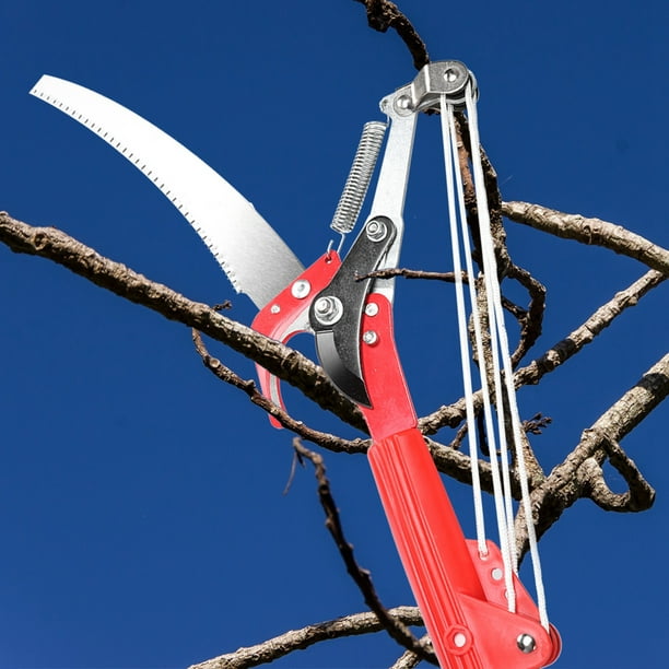 Tree Pruner Pole Saw Without Pole, 4 Wheels Tree Pruning Head Shear, Fruit Picker Harvester Pole