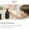 thumbnail image 5 of Black Stone Bathroom Accessories Set 6 Pieces - Toothbrush Holder Lotion Dispenser Qtip Container Vanity Tray Tumbler - Countertop Organizer for Bathrooms - Elegant and Functional Decor Set, 5 of 10