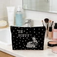 thumbnail image 4 of CaiYueKe Easter Bunny Storage Bag Zippered Pencil Case Cosmetic Makeup Organizer Travel Toiletry Bag Portable Burlap Pouch for Women Girls School Supplies Gifts, 4 of 7