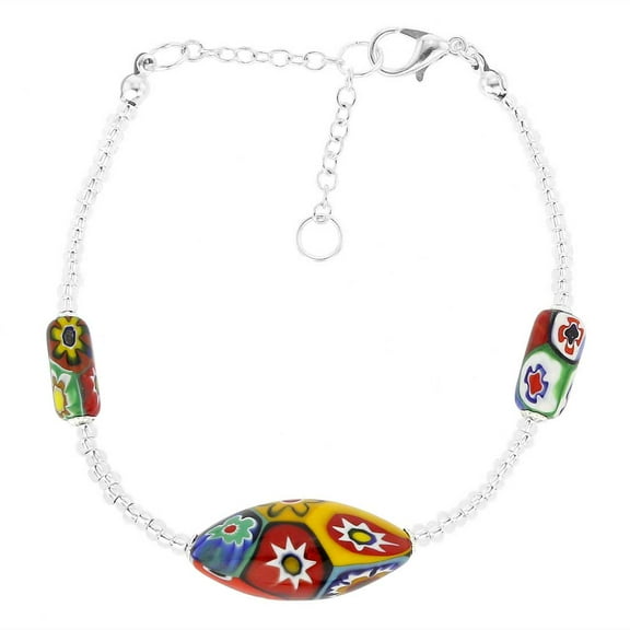 GlassOfVenice Murano Glass Luminoso Millefiori bracelet