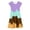 Purple, variant on Gunia Girls Hawaiian Dress Sleeveless Casual Party Wear Ice Cream Print Tiered With Flutter Sleeves Kids Comfortable Elastic Waist Sundress For Holiday Beach Light Pink 6-15 Years