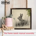 thumbnail image 6 of 1pc Vintage Rabbit Sketch Wood Framed Sign, 8x8 Inch, Inspirational Wall Art, Composite Wood, Multipurpose Home Decor, No Electricity Needed, Ideal Gift for Family and Friends, Rabbit Deco, 6 of 9