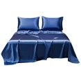 thumbnail image 1 of Satin Sheets Silky & Luxury Bed Set, Soft Deep Pocket Sheets Cooling Bed Set, 1 of 5