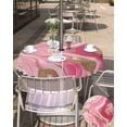 thumbnail image 5 of Fsddascl Marble Pink Outdoor Tablecloth - 60 Inch Round Dining Table Cover, Abstract Artwork Luxury Golden Modern Waterproof Outdoor Table Cloth with Umbrella Hole & Zipper for Picnic/Patio/Party, 5 of 7