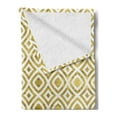 thumbnail image 2 of Geometric Soft Flannel Fleece Throw Blanket, Convex Shape Concentric Diamonds and Concave Form Rotated Squares, Cozy Plush for Indoor and Outdoor Use, 70" x 90", Earth Yellow and White, by Ambesonne, 2 of 5